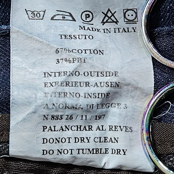 Canali Jeans Men 46x34/28 Indigo Straight Leg Italy Cotton Preppy Designer Boho - Picture 9 of 16